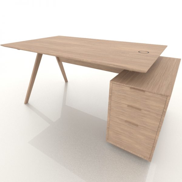 blankhouten bureau kantoormeubilair maatwerk