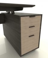 detail laadkast bureau kantoor maatwerk hout